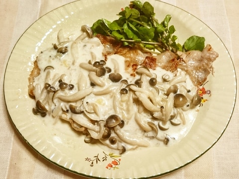 きのこクリームソースのポークソテー レシピ 作り方 By Ochibi150cm 楽天レシピ